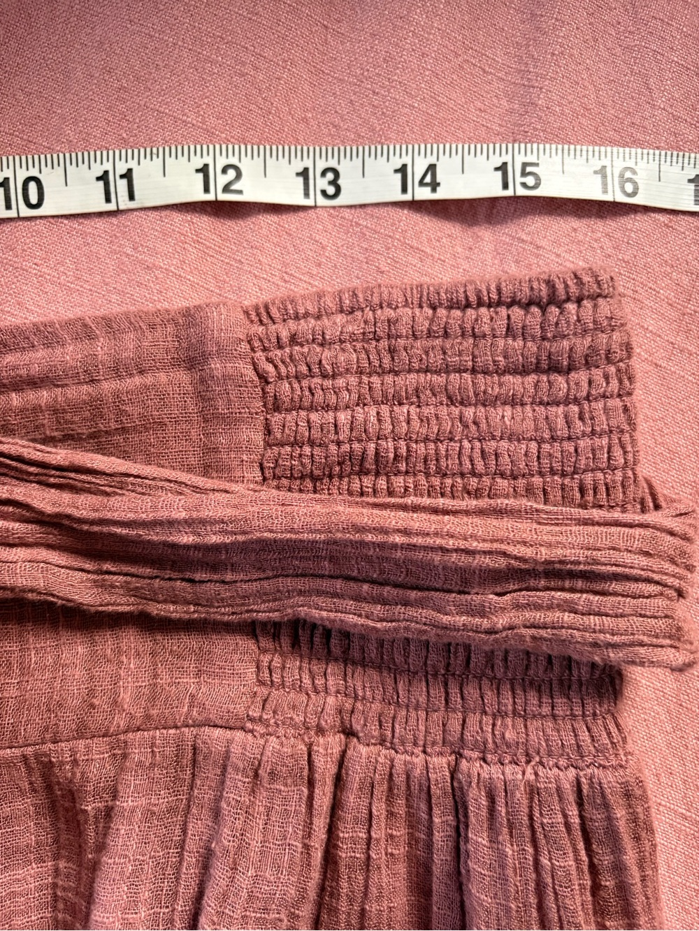 Free People One Good Day Wide Leg pants sz Large gauzy mauve pink - Picture 11 of 12